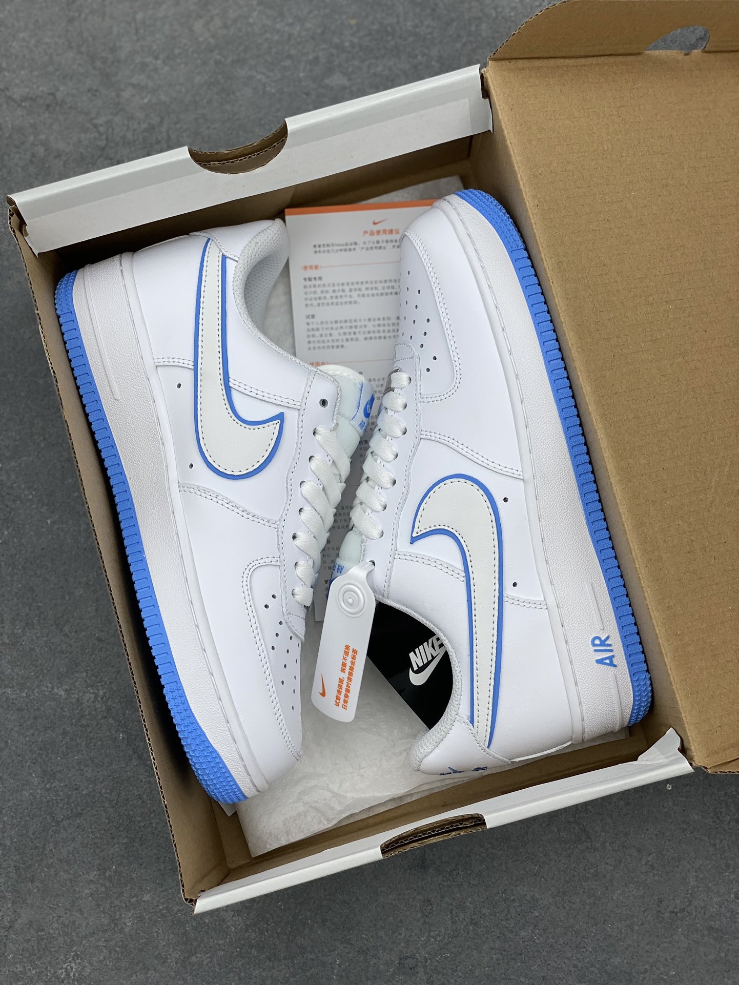 Nike Air Force 1 '07 Low White/Blue Casual Sneakers DV0788-101 10 i1688237073 737 8