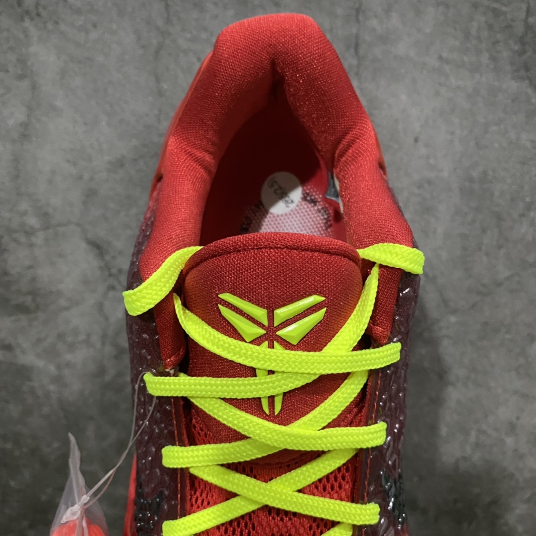 图片[8]-【S2版本】Nike Kobe 6 Protro \”Reverse Grinch\” 红色nS2纯原生产线 科比六代#Zoom Turbo气垫➕后掌EVA缓震 实战配置直接拉满n#原楦纸板开发 鞋身流线型、后跟塑形，区分土肥圆n#原档数据3D打印 鞋面蛇鳞一颗一粒匹配原版n#全身鞋材卡料色独家定制 唯一正确喷漆SWOOSH#NK专利Flyknit飞线科技，给予鞋身足够抗扭矩力n#真实底模最大47.5  实战利器 专供海外市场 Size：40 40.5 41 42 42.5 43 44 44.5 45 46 47.5 48.5n（脚宽、脚胖 建议买大半码）-莆田鞋批发中心