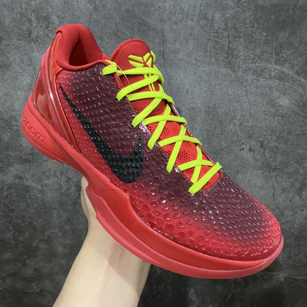 图片[3]-【S2版本】Nike Kobe 6 Protro \”Reverse Grinch\” 红色nS2纯原生产线 科比六代#Zoom Turbo气垫➕后掌EVA缓震 实战配置直接拉满n#原楦纸板开发 鞋身流线型、后跟塑形，区分土肥圆n#原档数据3D打印 鞋面蛇鳞一颗一粒匹配原版n#全身鞋材卡料色独家定制 唯一正确喷漆SWOOSH#NK专利Flyknit飞线科技，给予鞋身足够抗扭矩力n#真实底模最大47.5  实战利器 专供海外市场 Size：40 40.5 41 42 42.5 43 44 44.5 45 46 47.5 48.5n（脚宽、脚胖 建议买大半码）-莆田鞋批发中心