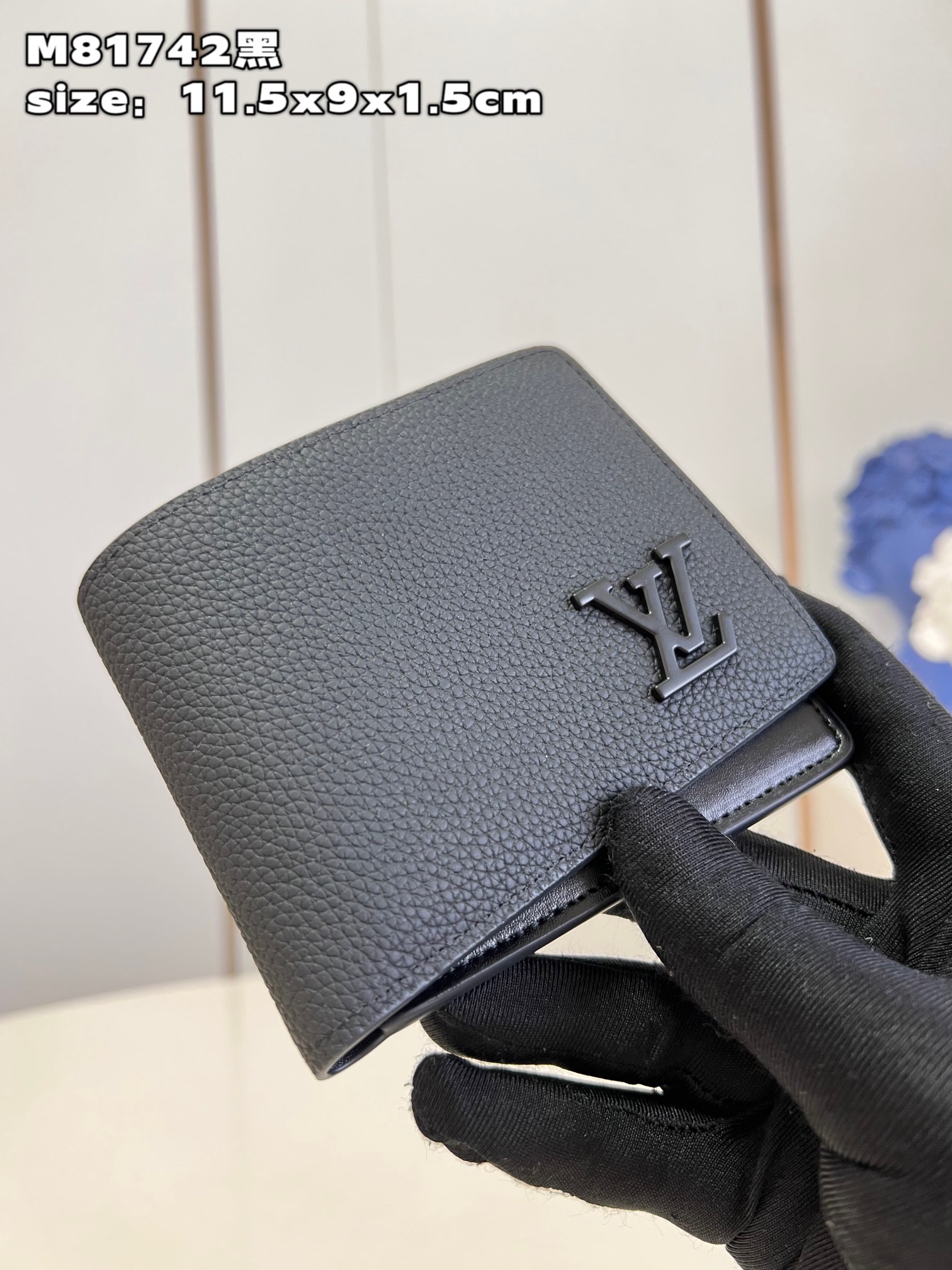 Louis Vuitton Wallet Card pack Black Cowhide M81742