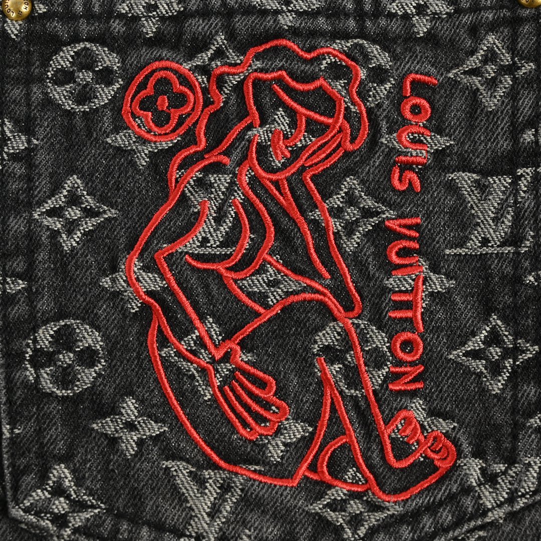 Louis Vuitton/路易威登 23ss 小红人破坏提花牛仔裤-莆田鞋,莆田鞋货源,高仿鞋,高仿鞋货源,安福档口,莆田高仿鞋,莆田鞋批发,高仿鞋批发,莆田高仿运动鞋,高仿运动鞋,莆田运动鞋 Louis Vuitton/路易威登 23ss 小红人破坏提花牛仔裤