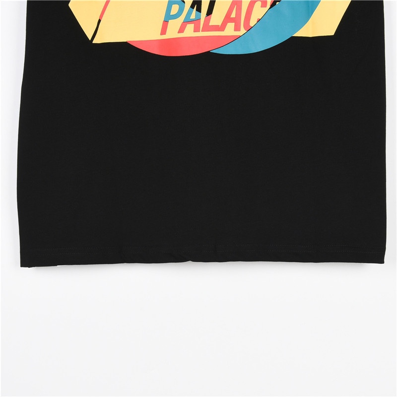 Gucci/古驰 x Palace联名 双G胶浆印花短袖T恤黑色