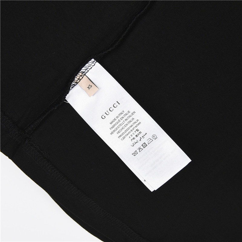 Gucci/古驰 x Palace联名 双G胶浆印花短袖T恤黑色