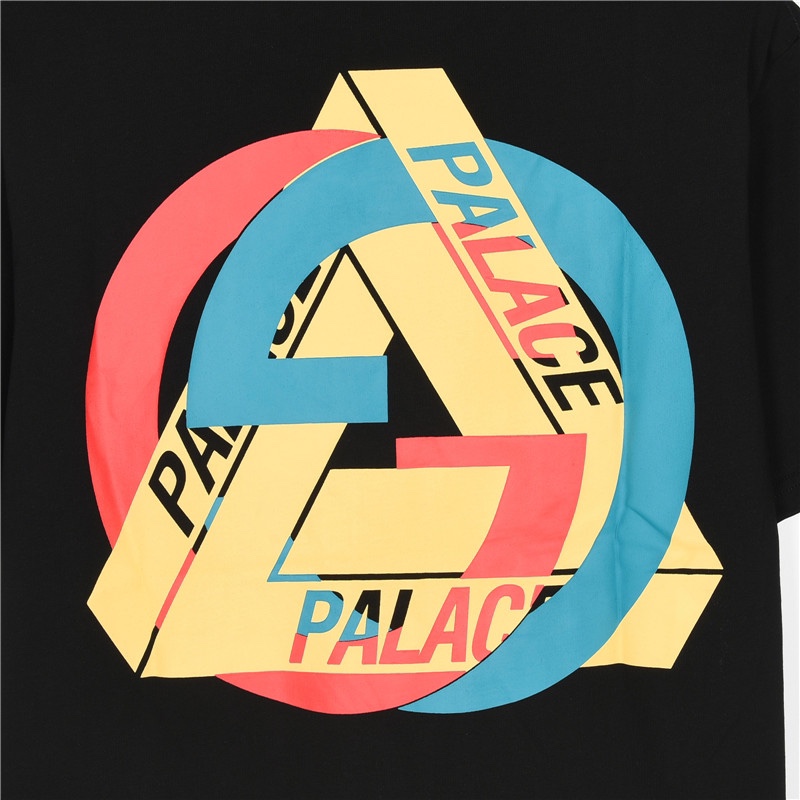 Gucci/古驰 x Palace联名 双G胶浆印花短袖T恤黑色