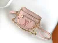 Louis Vuitton LV Bumbag Bags Handbags Pink Yellow Empreinte​ Cowhide Fabric Summer Collection Chains M82208