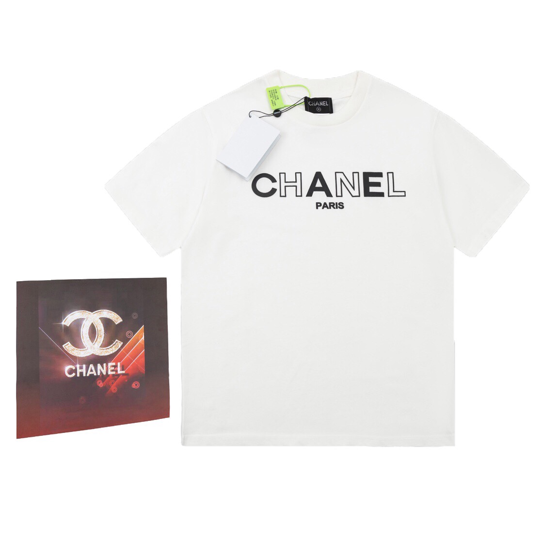 Chanel Roupa Camiseta Impressão Algodão Manga Curta