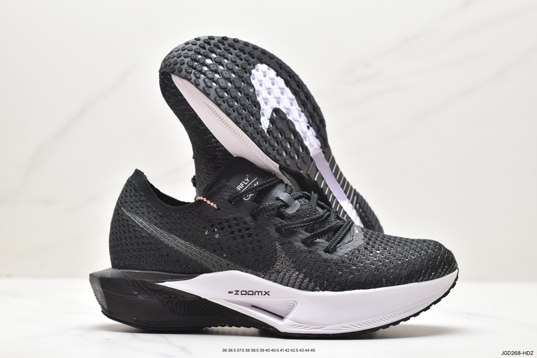 马拉松, 跑步鞋, ZoomX Vaporfly, ZoomX, Zoom, Nike ZoomX Vaporfly Next% 3, DV4129-700 - 耐克 Nike ZoomX Vaporfly Next% 3 轻便透气 防滑减震 低帮 马拉松跑步鞋 黑色 DV4129-700