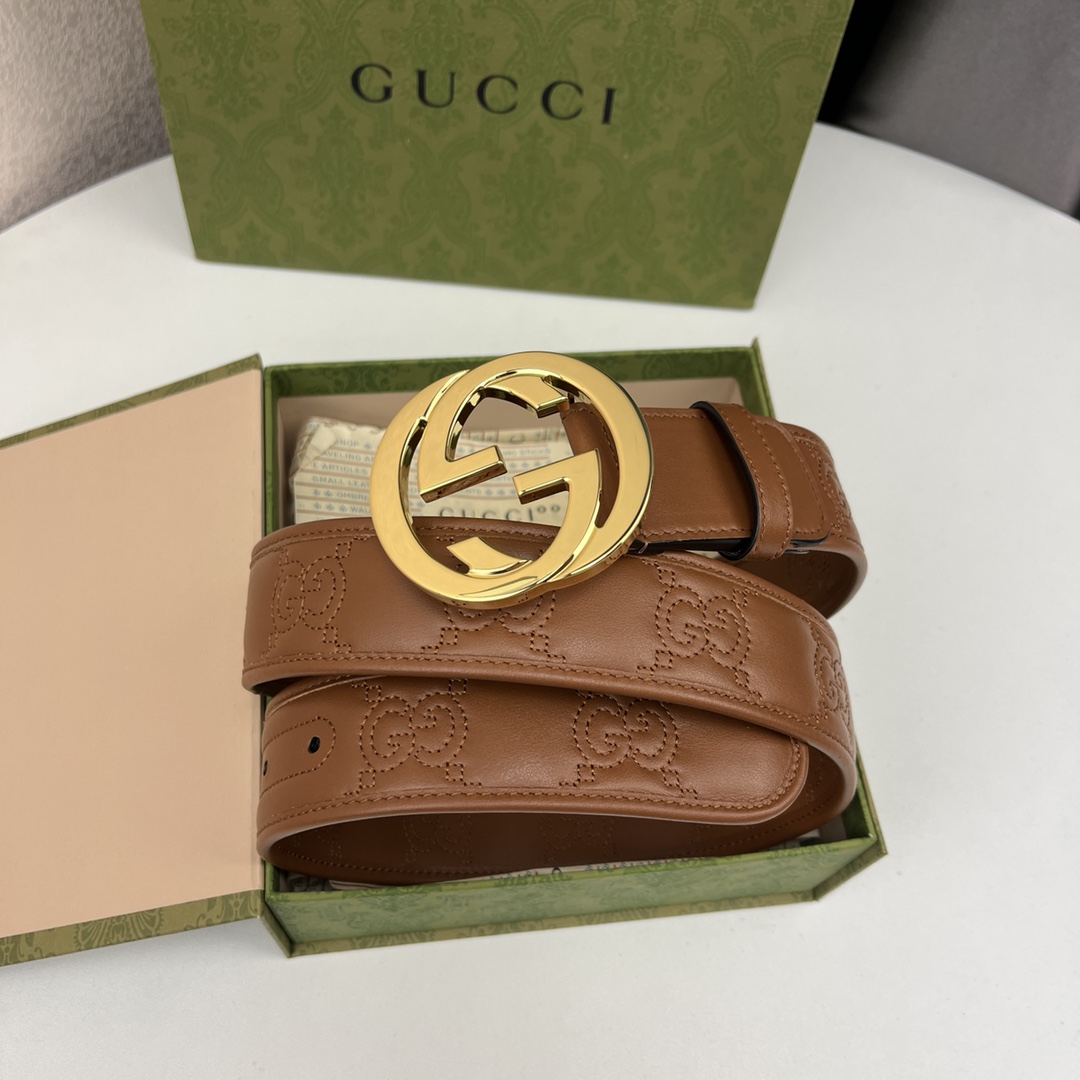 G家顶級原單原版復刻出品寬度4cm於經典之中融入新意全新重工進口機車線雙面進口小牛皮精品經典GG搭扣真空