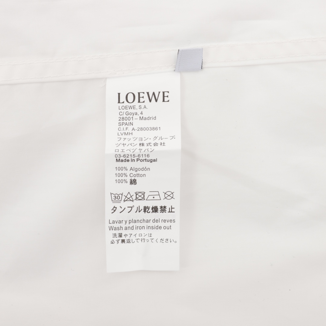 200 Loewe/罗意威 23ss 卡西法火焰刺绣短袖衬衫