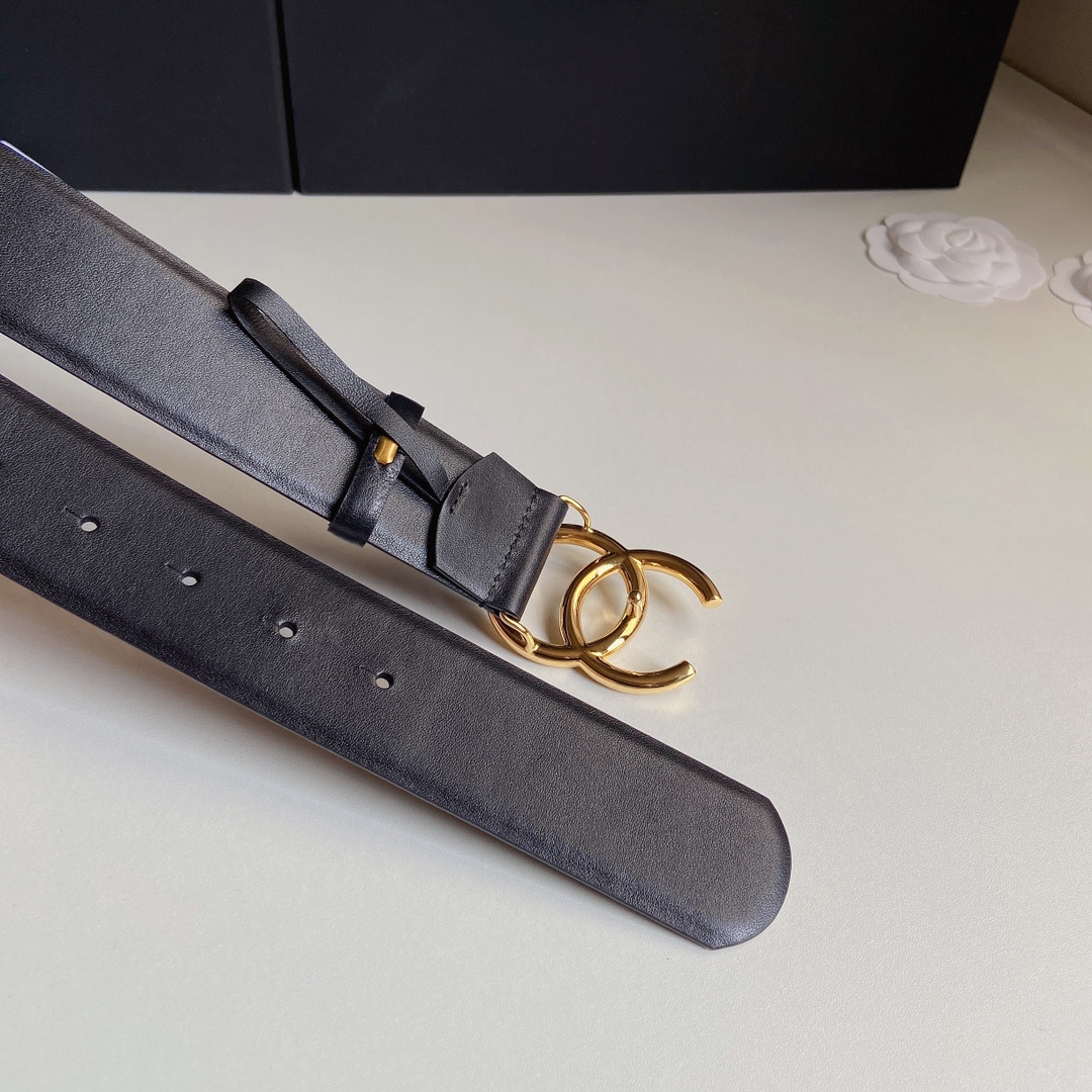 小香4.0Cm双面小牛皮与精品贵金属