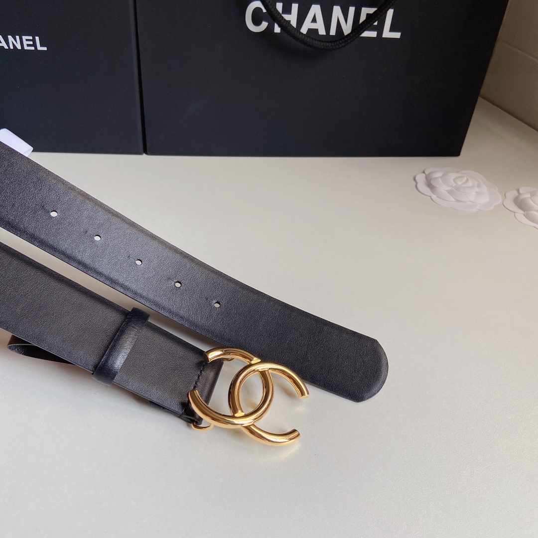 小香4.0Cm双面小牛皮与精品贵金属