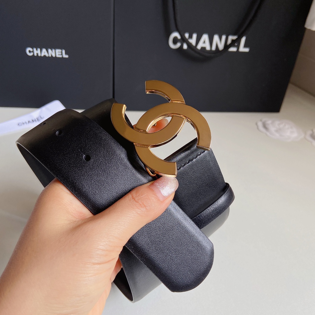 小香4.0Cm双面小牛皮与精品贵金属