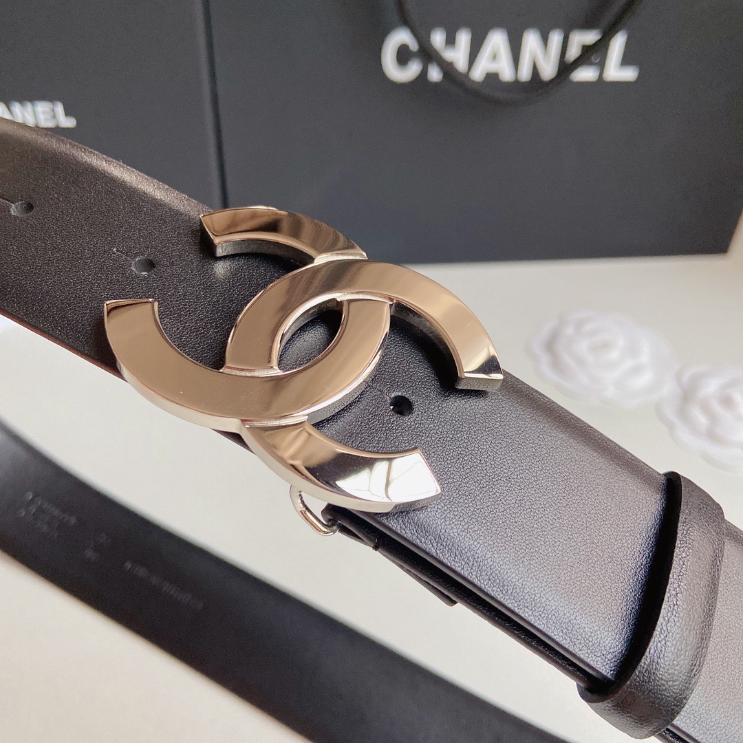 小香4.0Cm双面小牛皮与精品贵金属