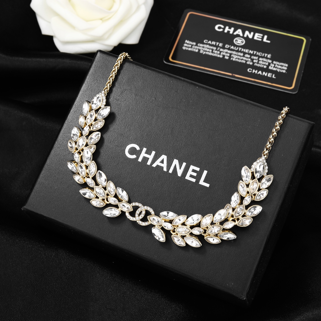 小香 Chanel 新款项链  专柜同步上市 双C 颈链 锁骨链 精工打造原版一致黄铜材质