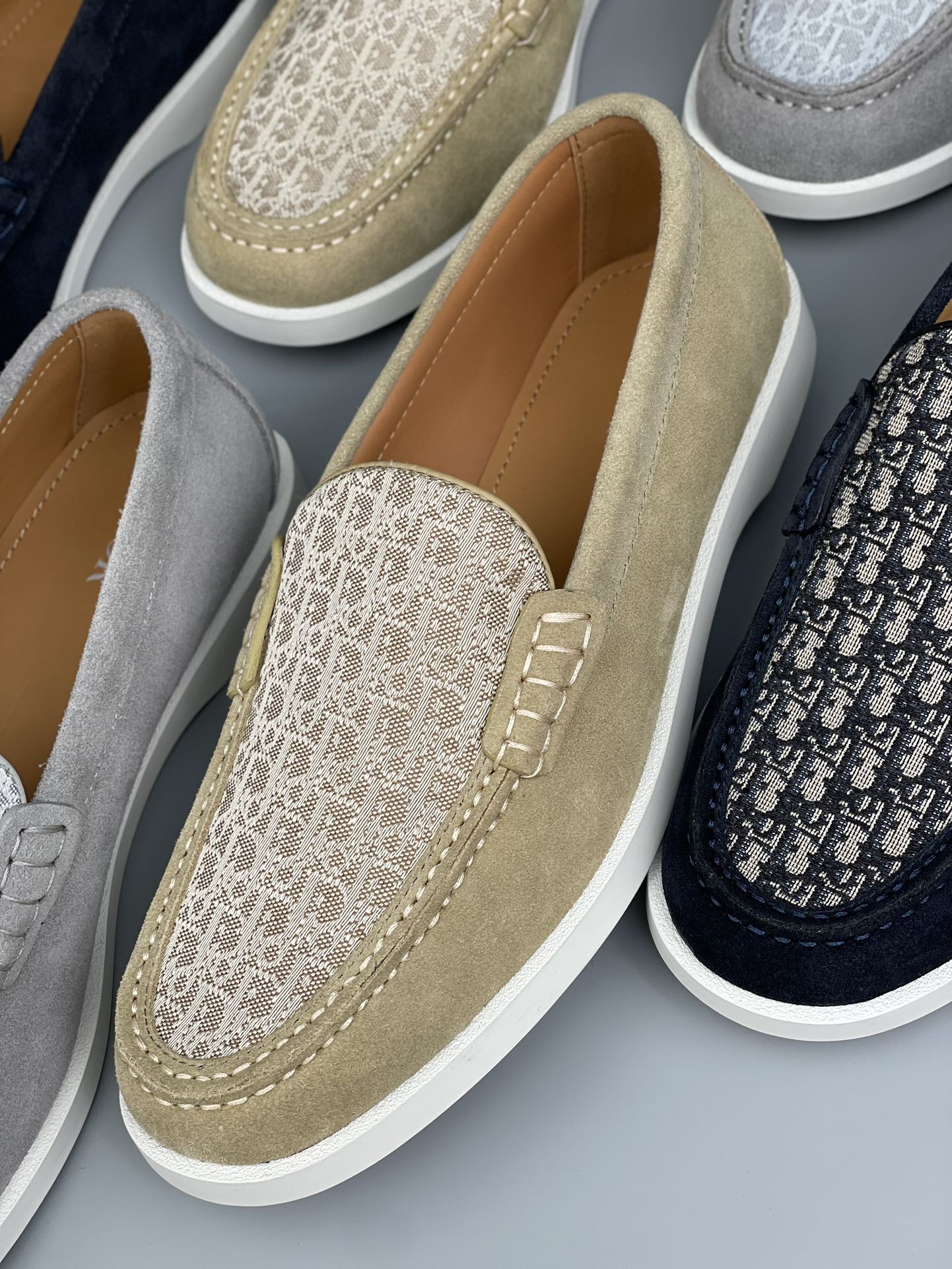 DIOR GRANVILLE Loafer,Suede Beige, With Dior Oblique Motif,Sizes 39-45 4 i1688353506 3941 2