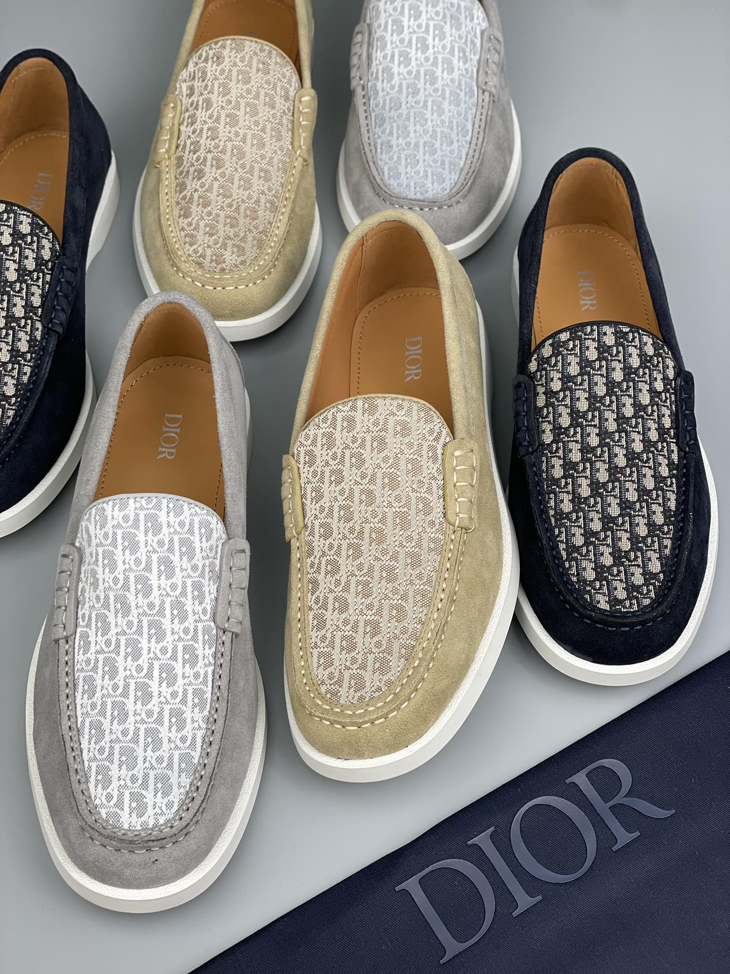 DIOR GRANVILLE Loafer,Suede Beige, With Dior Oblique Motif,Sizes 39-45 7 i1688353506 5955 5