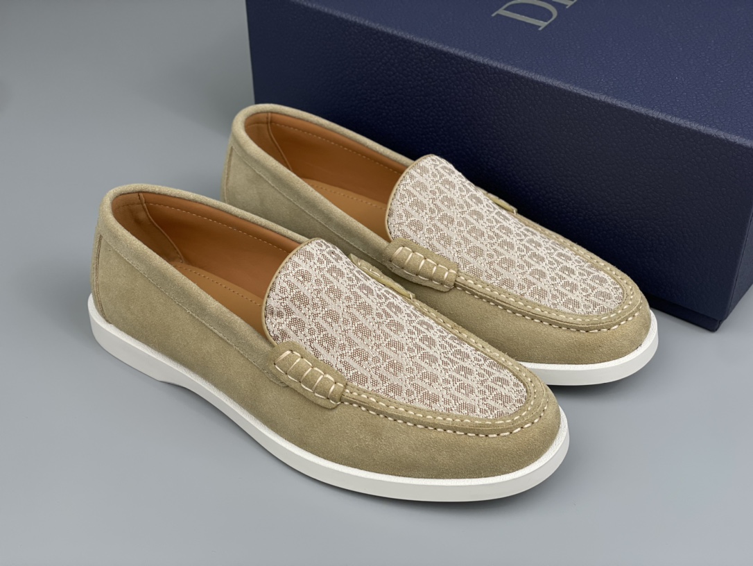 DIOR GRANVILLE Loafer,Suede Beige, With Dior Oblique Motif,Sizes 39-45 2 i1688353506 6943 0