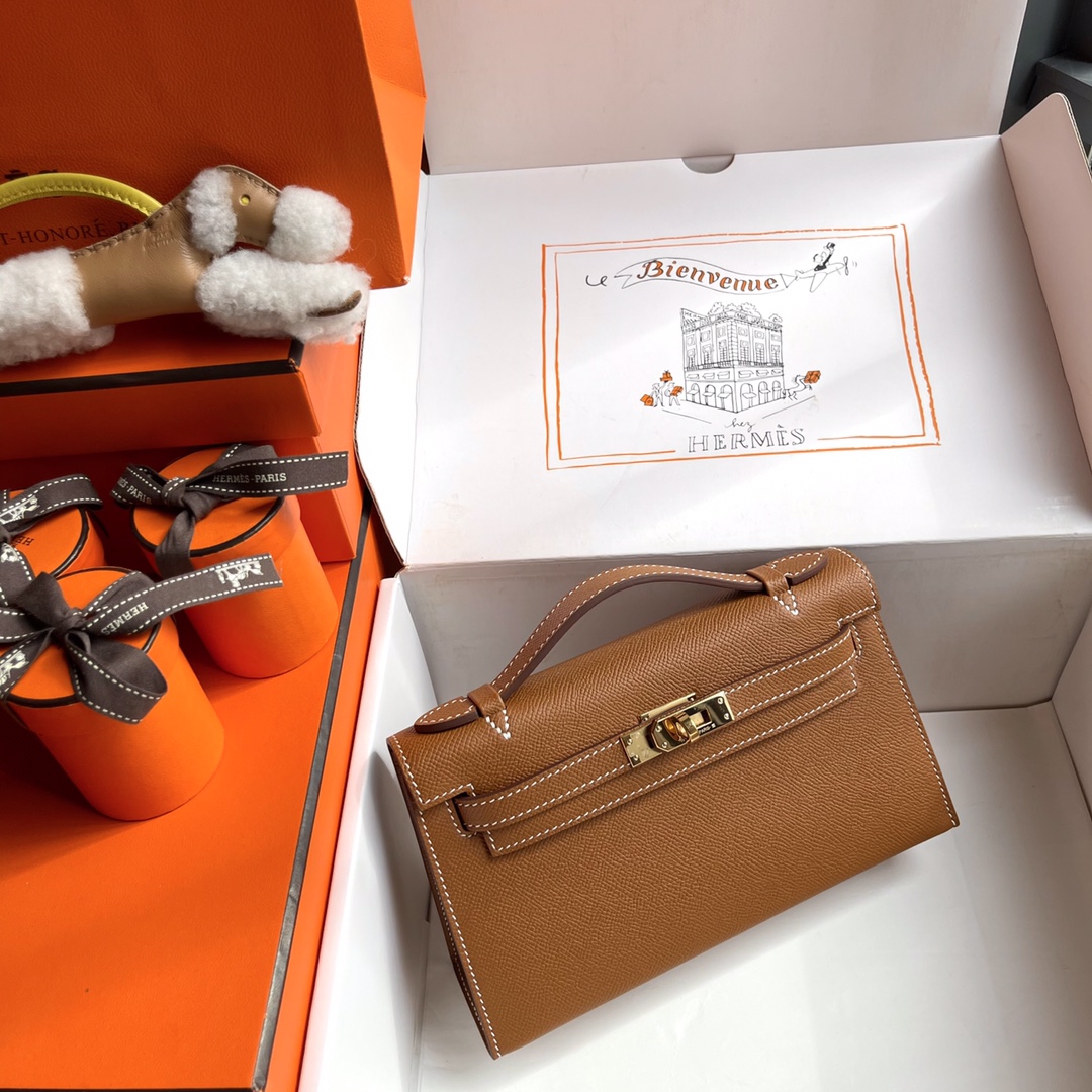 Hermès Summer benefits 780kelly generation 22cm clutch bag handmade wax thread A small amount will not be replaced, a rare opportunity not to be