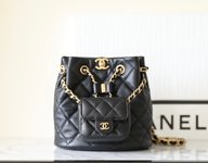 Chanel 7 Star
 Bags Backpack Black Vintage Gold Calfskin Cowhide