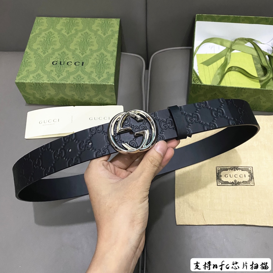 寬40毫米！Gucci經典款頭層壓G