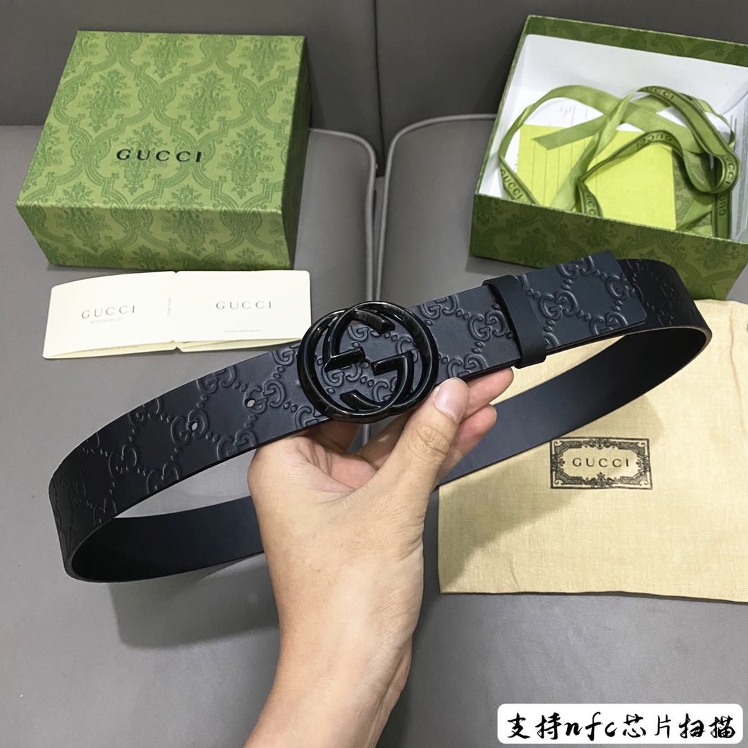 寬40毫米！Gucci經典款頭層壓G