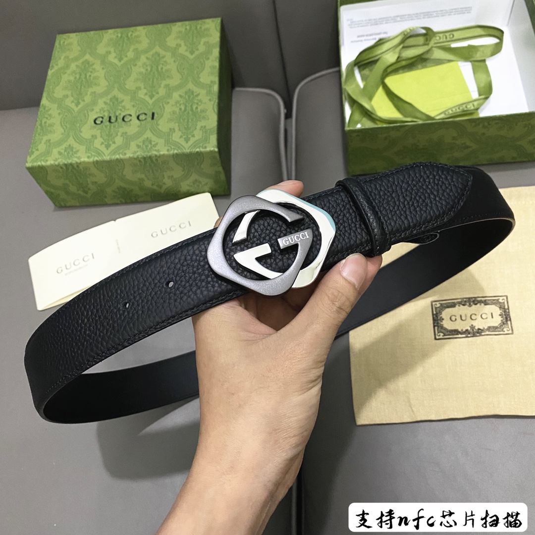 寬40毫米！Gucci專櫃同款皮帶系