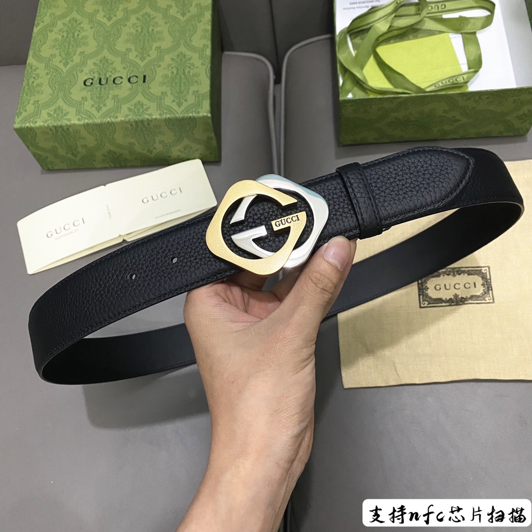 寬40毫米！Gucci專櫃同款皮帶系