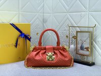 Louis Vuitton LV Monogram Clutch Handbags Clutches & Pouch Bags Crossbody & Shoulder Bags Black Blue Red Printing Cowhide M46544