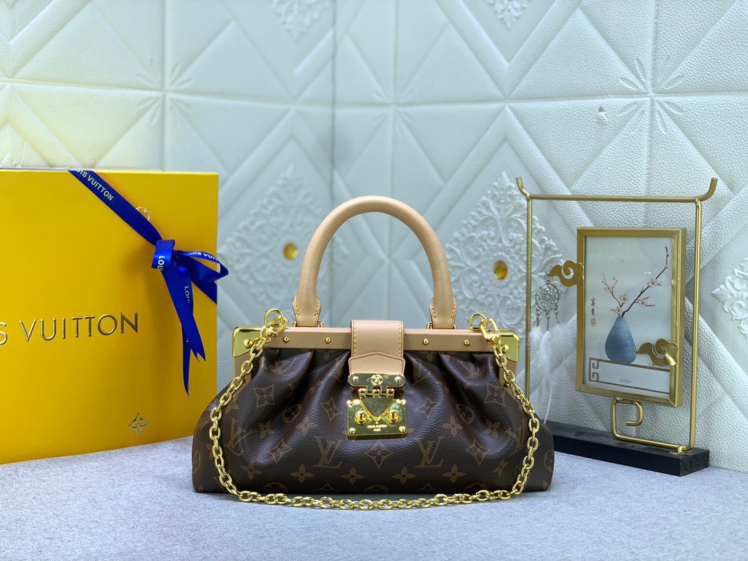 Louis Vuitton LV Monogram Clutch Handbags Clutches & Pouch Bags Crossbody & Shoulder Bags Canvas Cowhide Spring/Summer Collection M46544