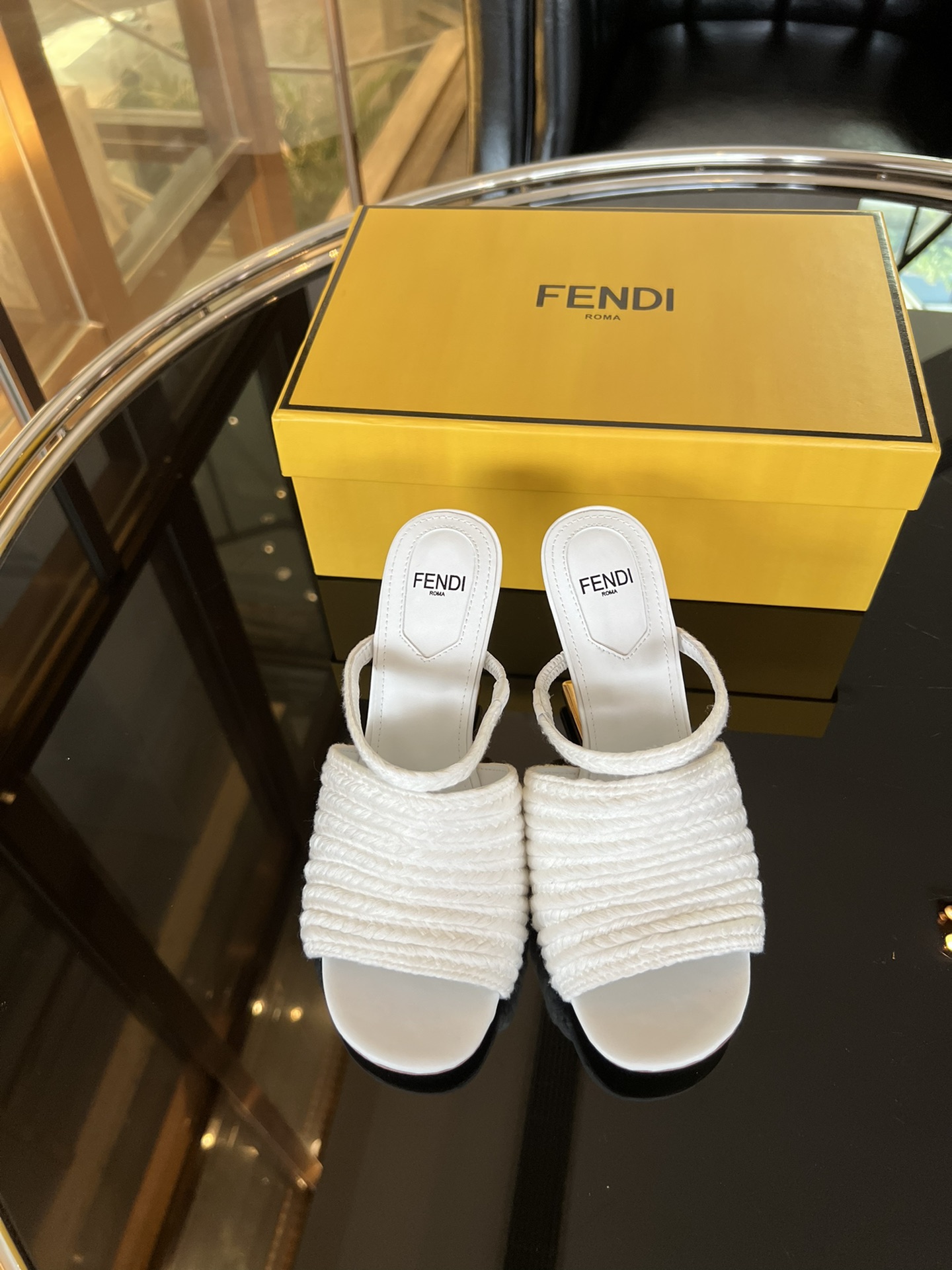 Cheap Replica Designer
 Fendi Shoes Sandals Gold Cowhide Sheepskin First