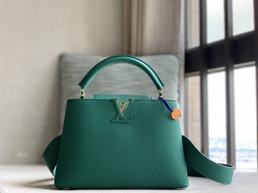 Louis Vuitton Special quality original leather Officially on sale M59434 dark green gold buckle