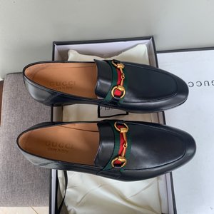 Gucci Shoes Plain Toe from China 2023  Apricot Color Black Calfskin Cowhide Genuine Leather Fashion Casual