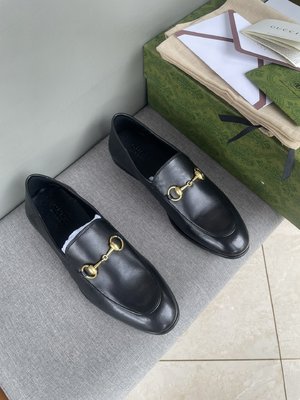 Gucci 1:1 Shoes Plain Toe Replica Every Designer Apricot Color Black Calfskin Cowhide Genuine Leather Fashion Casual