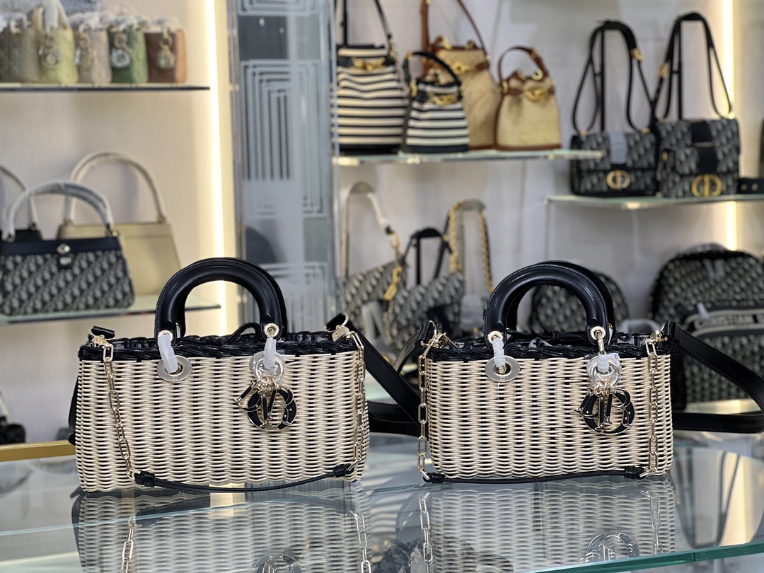 Dior Wicker basket bag