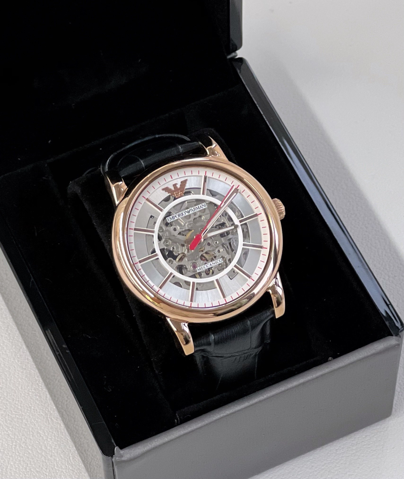 ¡La caja de lotes es compatible con Hong Kong 🇭🇰 correo directo Armani AR60009 reloj mecánico automático co…