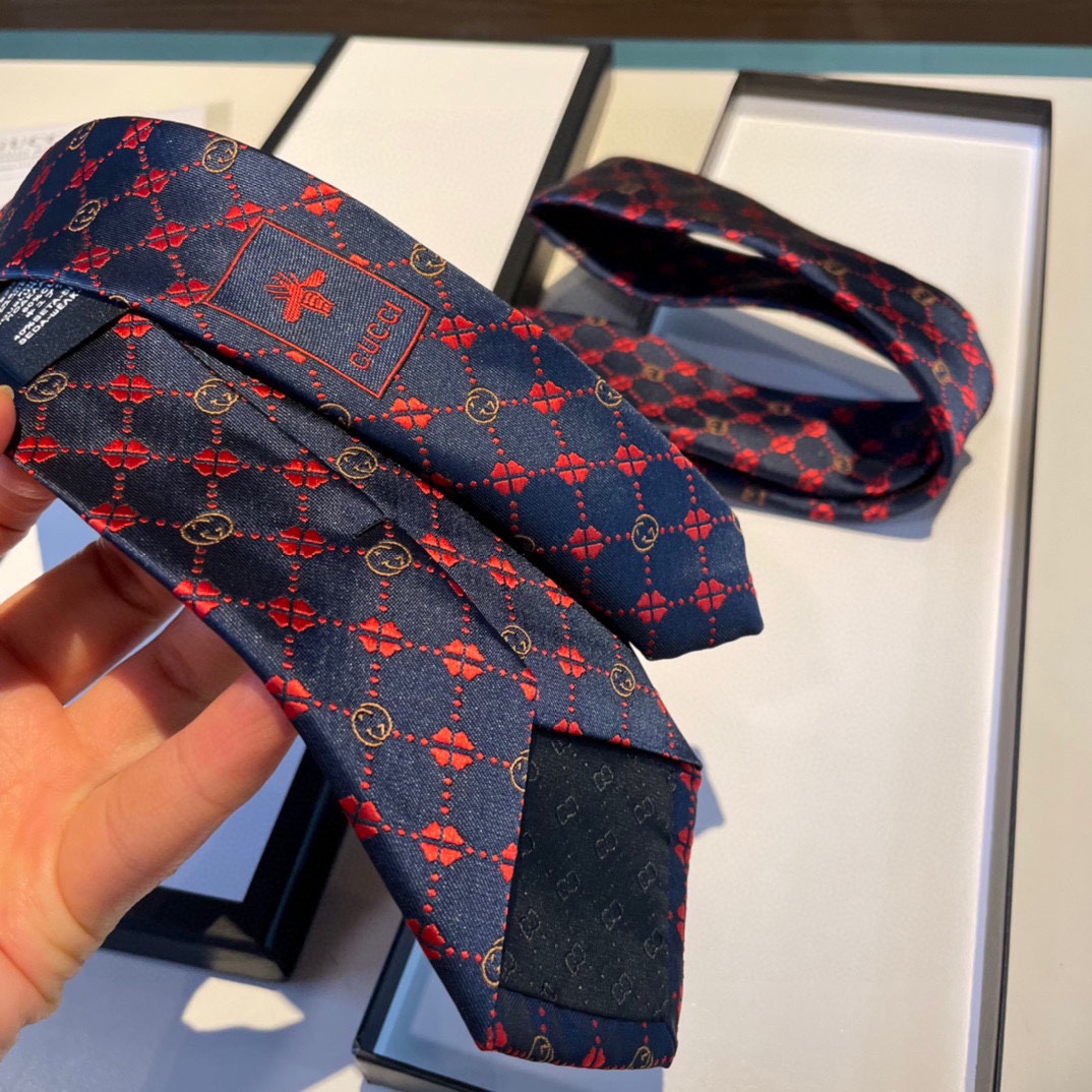 配包装G家专柜新款GG标识印花领带男