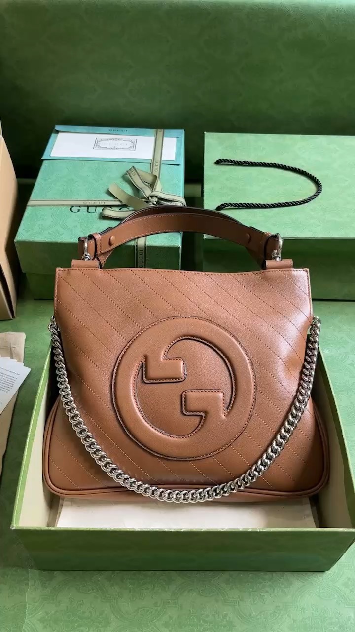 Designer
 Gucci Blondie Tote Bags Brown