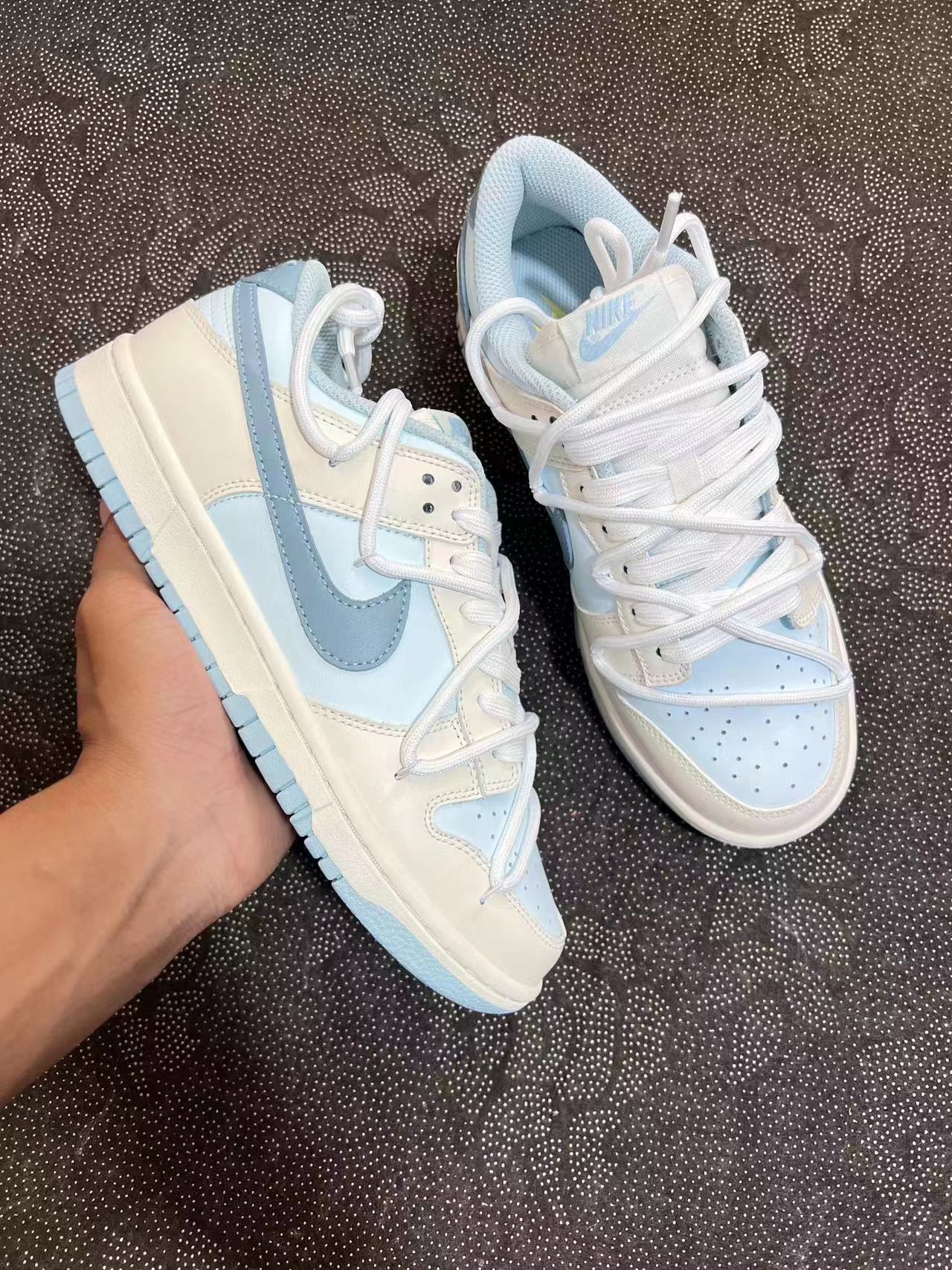 ?包邮 正品定制 Nike Dunk Low蒸汽木偶“海盐奶盖”款 沙白蓝配色 ?