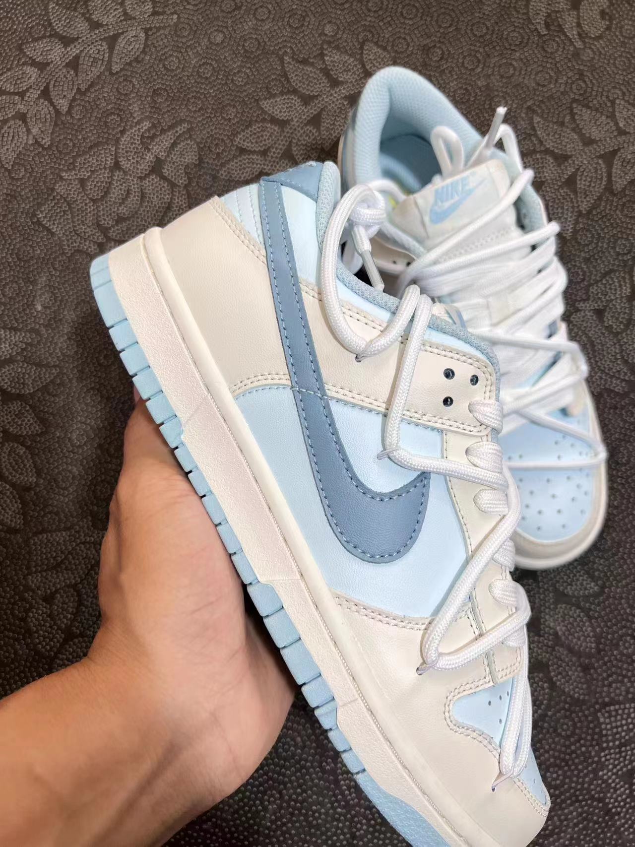 ?包邮 正品定制 Nike Dunk Low蒸汽木偶“海盐奶盖”款 沙白蓝配色 ?