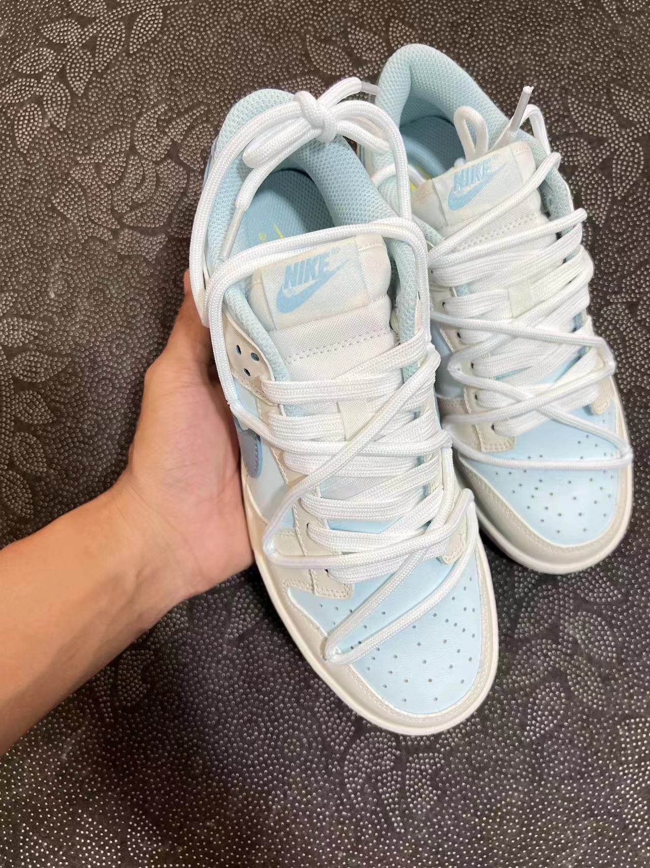 ?包邮 正品定制 Nike Dunk Low蒸汽木偶“海盐奶盖”款 沙白蓝配色 ?