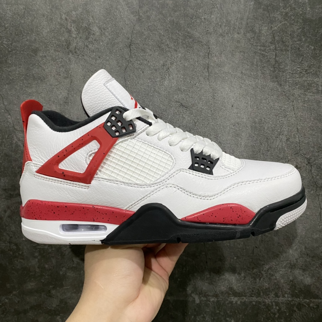 【外贸纯原版】Air Jordan  4“Neutral Grey”白黑红AJ4n顶级原鞋皮质  完美鞋楦打造 顶级工艺  全新版本出货 细节 皮质 正品品质  原装头层皮冲裁货号：DH6927-161 Size：40-46-莆田鞋批发中心