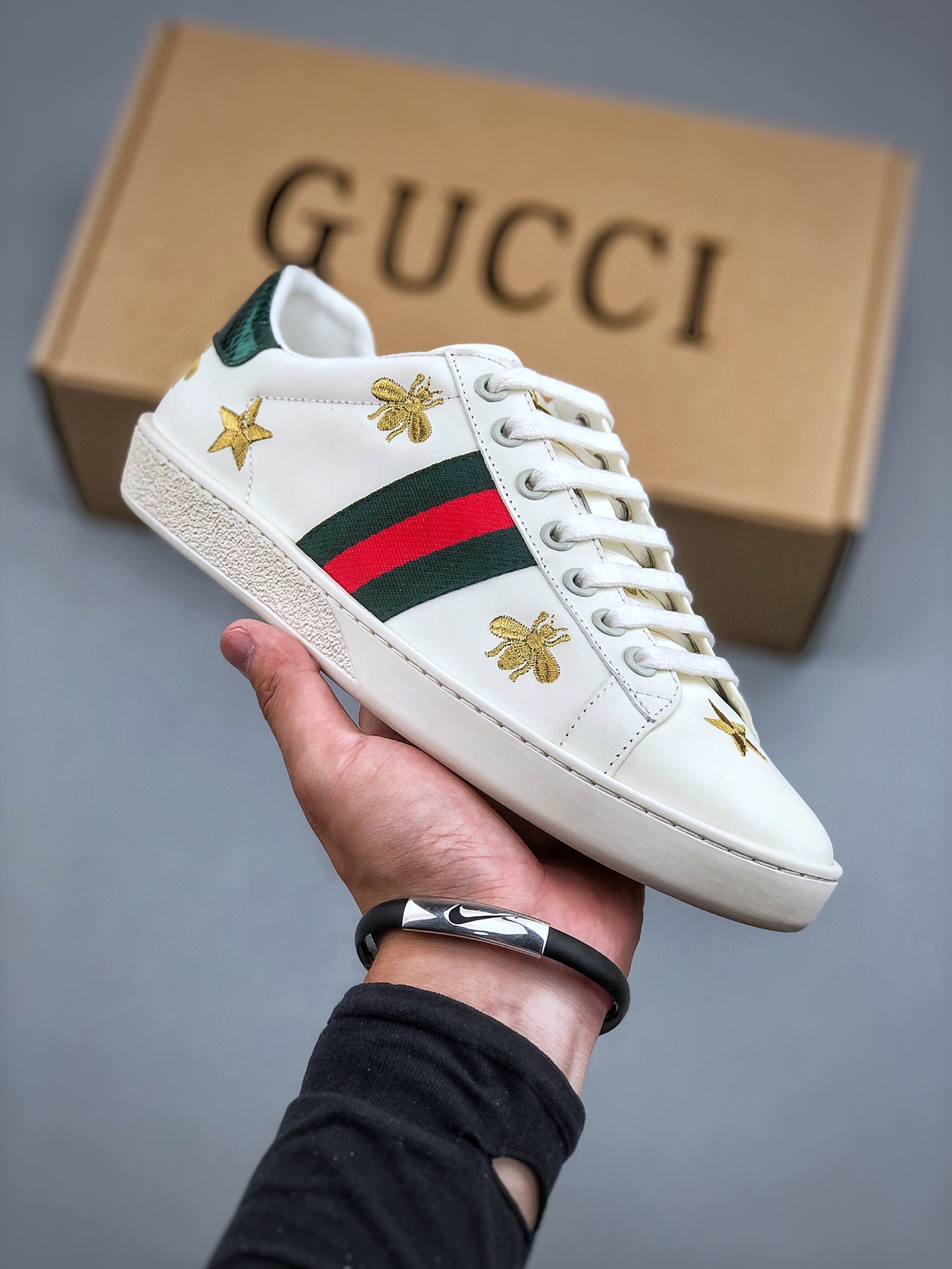 合集#380 JO 意大利时装奢饰品牌古驰Gucci Ace Embroidered Low-Top 广东纯原原产