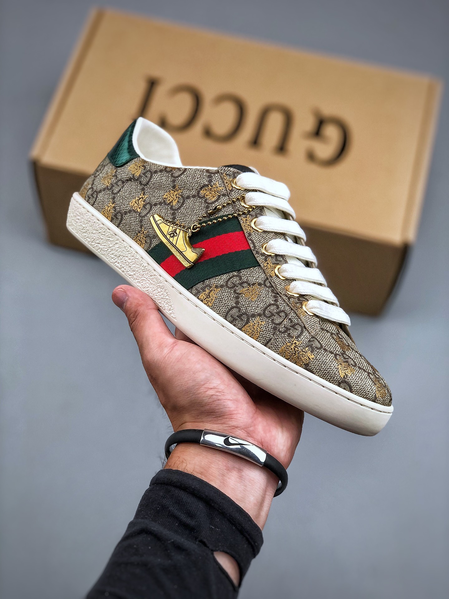 合集#380 JO 意大利时装奢饰品牌古驰Gucci Ace Embroidered Low-Top 广东纯原原产