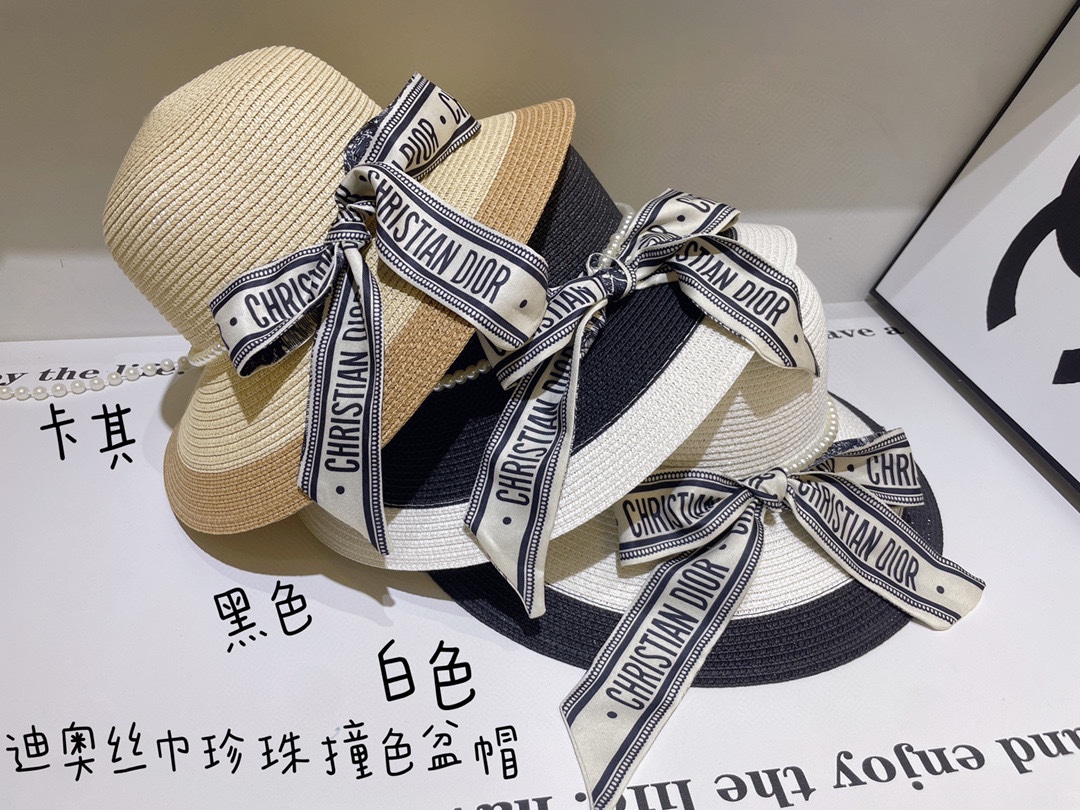 NO:194649,Special offer with dust bag [DIOR] new color-blocked bow-bag hat, a must-have matching when going out, so buy it now!  Hat fisherman hat baseball hat knit hat, hat, dior, dior, espadrilles, hats19860909特价配防尘袋【DIOR迪奥】新款拼色蝴蝶结盆帽草帽,出街必备超好搭配,赶紧入手！帽子渔夫帽棒球帽针织帽,帽子,dior,dior,espadrilles,hats,hat