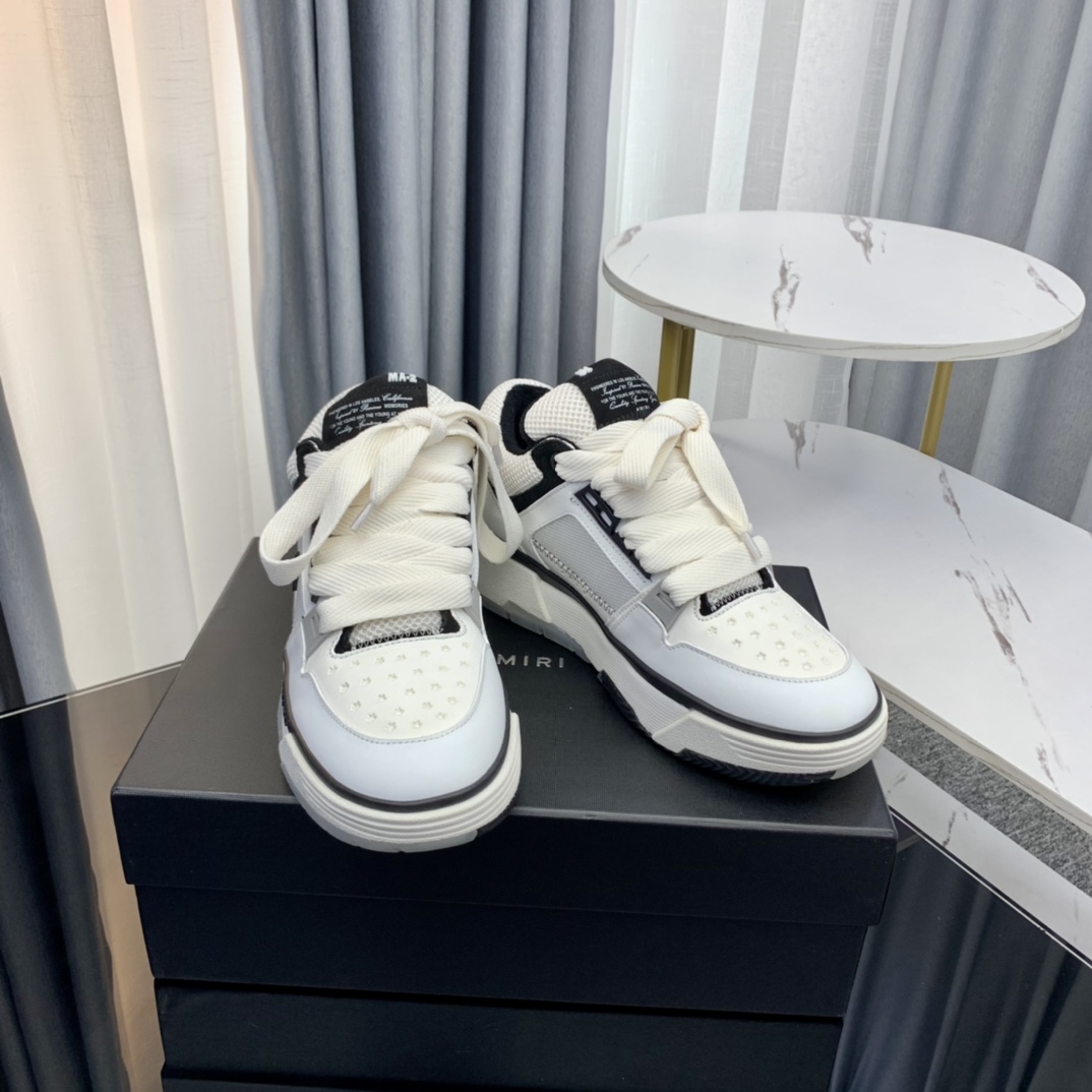 Versión superior Amiri Emile 2023 Primavera y Verano Nuevo MA-1 Zapatos de pan Modelo de pareja Zapa