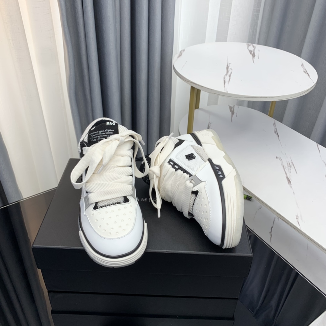 Versión superior Amiri Emile 2023 Primavera y Verano Nuevo MA-1 Zapatos de pan Modelo de pareja Zapa