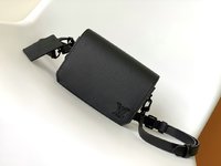 Louis Vuitton Bags Handbags Black Grey Monogram Eclipse Cowhide Fabric Linen Mini M82085
