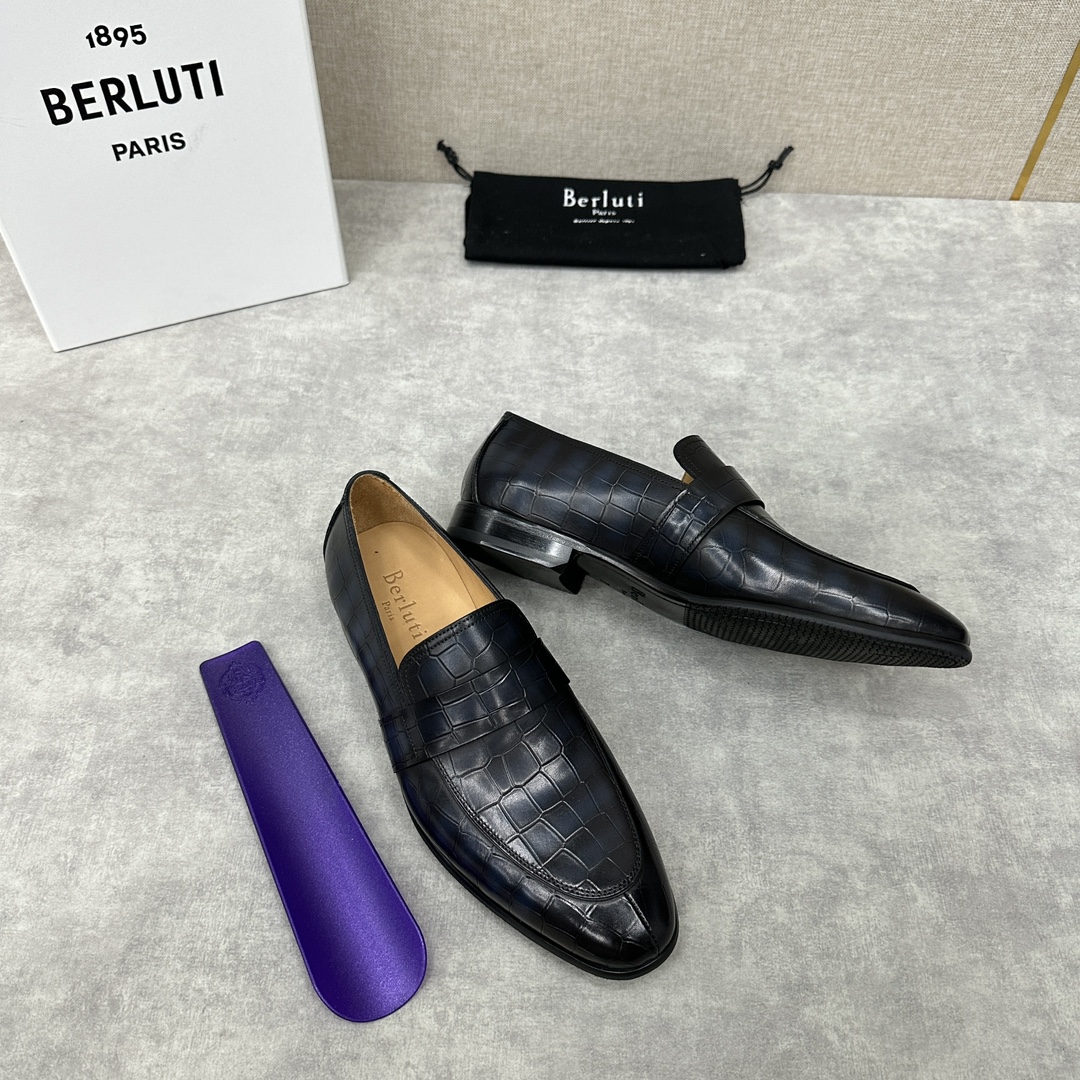 Berlut*布鲁提新款男士手工擦色