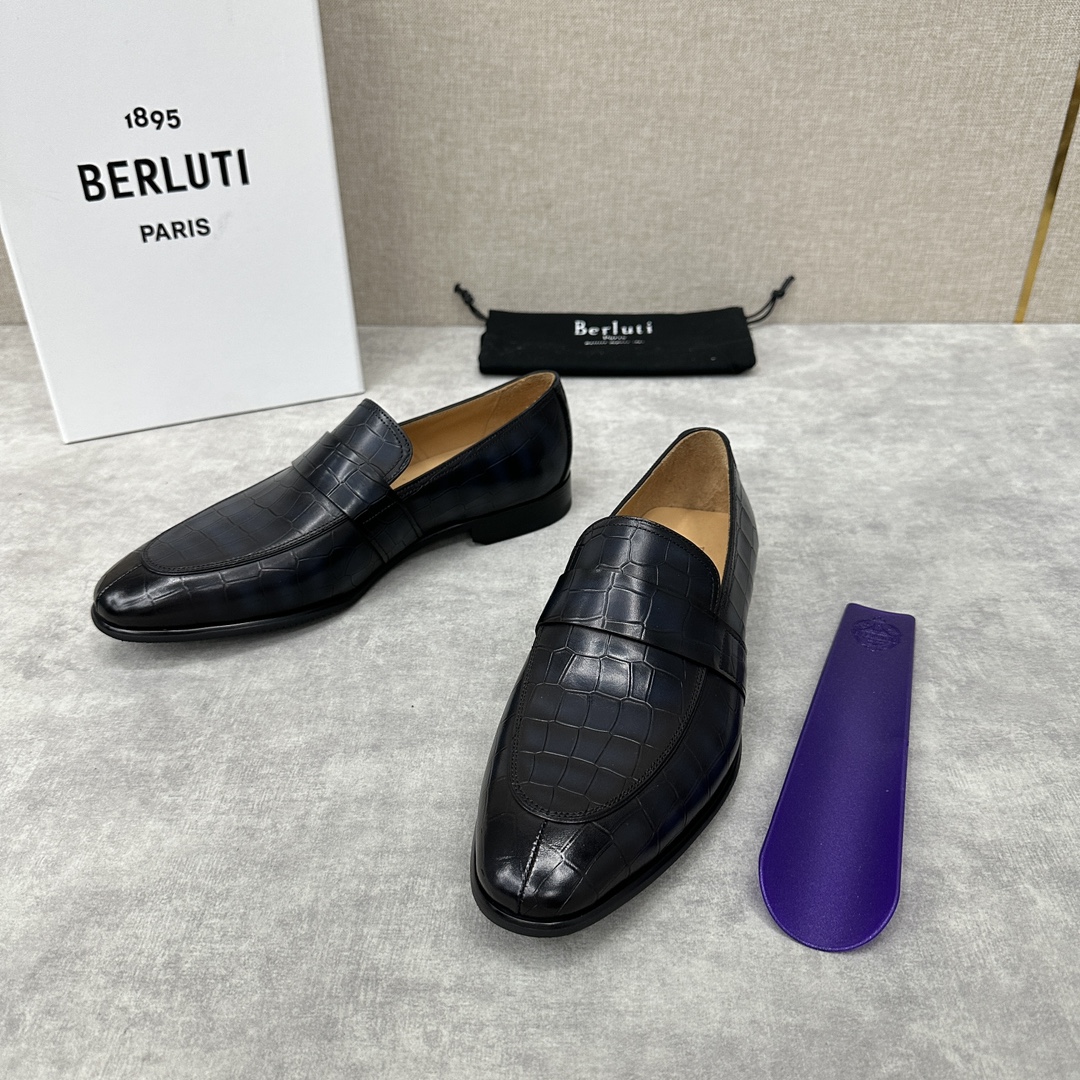 Berlut*布鲁提新款男士手工擦色