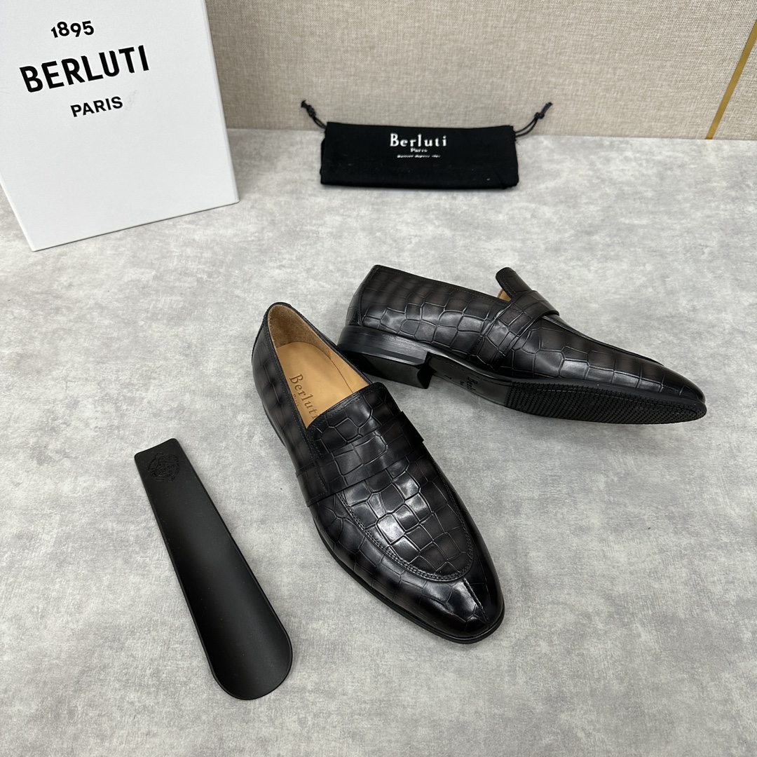 Berlut*布鲁提新款男士手工擦色